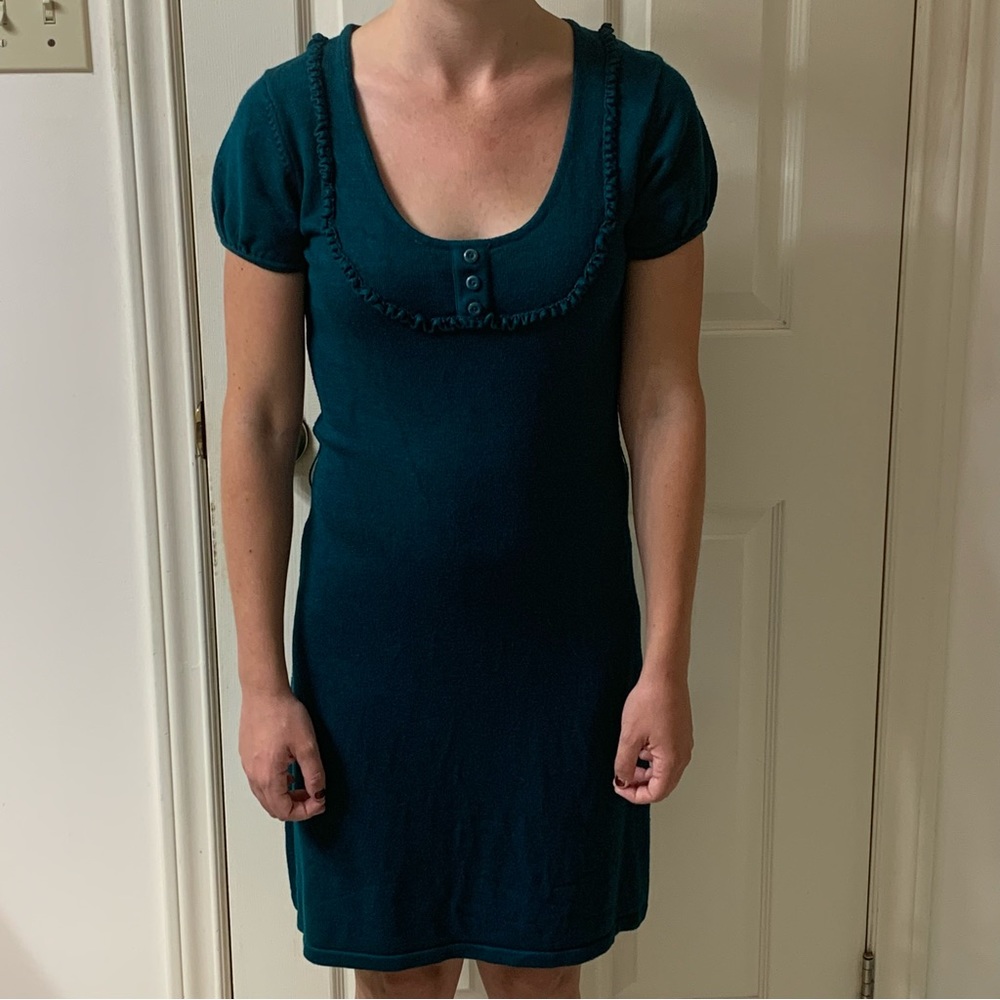 🌷3 for $25🌷Buffalo David Bitton, US M, Turquoise Short Sleeve Knit Dress